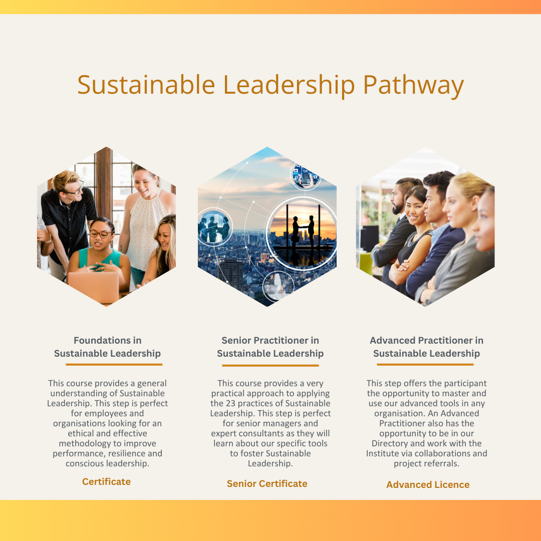 Sustainable Leadership Pathway consists of 3 steps as outlined below